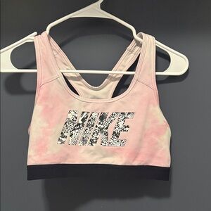 Nike Light Pink Sports Bra with Black Trim